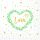 Servietten 33x33 cm Lots of love white Love im Kranz