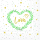 Servietten 33x33 cm Lots of love white Love im Kranz