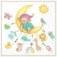 Servietten 33x33 cm Sleepy teddy bear Baby Teddy...