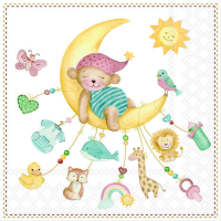 Servietten 33x33 cm Sleepy teddy bear Baby Teddy...
