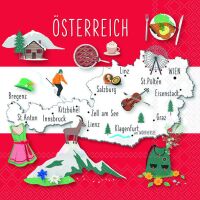 Servietten Österreich Flagge Nationalservietten...