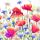 Servietten 33x33 cm Poppies and cornflowers Mohnblumen in Wildblumen