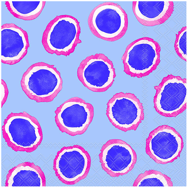 Servietten 33x33 cm Amara purple Muster Kreise lila