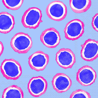 Servietten 33x33 cm Amara purple Muster Kreise lila