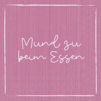 A Servietten 33x33 cm Mund zu beim Essen