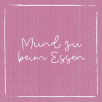 A Servietten 33x33 cm Mund zu beim Essen