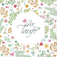 Servietten 33x33 cm Zur Taufe Lunchservietten 20...