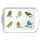 A Tablett 13x21 cm Bird species white Vogelarten