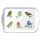 A Tablett 13x21 cm Bird species white Vogelarten
