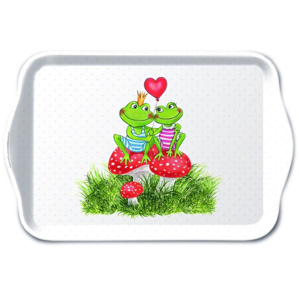 Tablett 13x21 cm Frogs in love verliebte Frösche