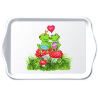 Tablett 13x21 cm Frogs in love verliebte Frösche