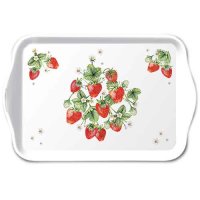Tablett - 13x21 cm - Bunch of strawberries - Erdbeerstrauch