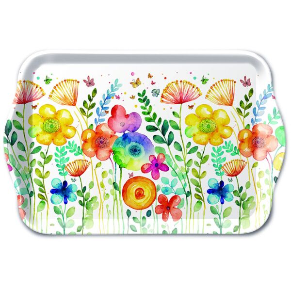 Tablett melamine Frühlingsblumen Sommerblumen