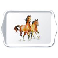 Tablett 13x21 cm Wild horses Wildpferde