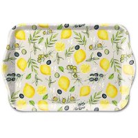 Tablett - 13x21 cm - Olives and lemon - Oliven und Zitronen