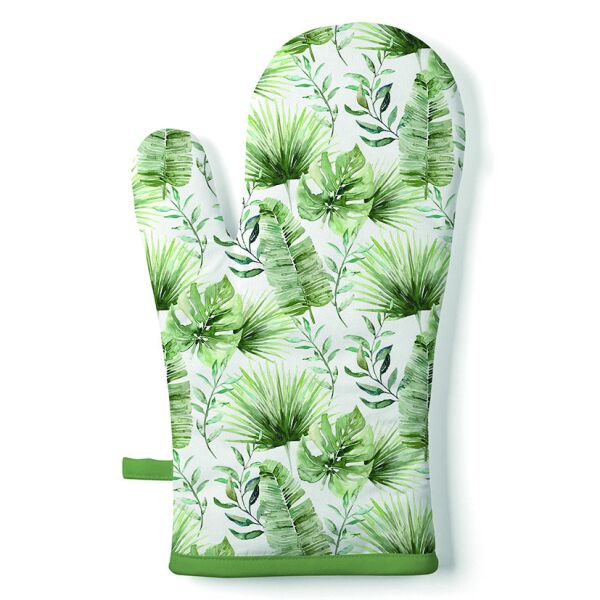 A Ofenhandschuh Dschungelblätter Jungle leaves white
