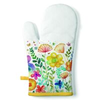 A Ofenhandschuh Frühlingsblumen Vibrant spring white