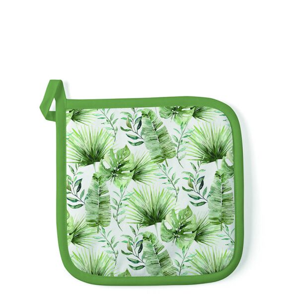 Topflappen Dschungelblätter Jungle leaves white