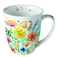 Becher 0,4 L Frühlingsblumen Vibrant spring white...