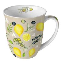 Becher - 0.4 L - Olives and lemon - Oliven und Zitronen