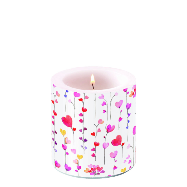 Kerze small Hearts garlands Herzen an Girlanden Valentinstag Liebe