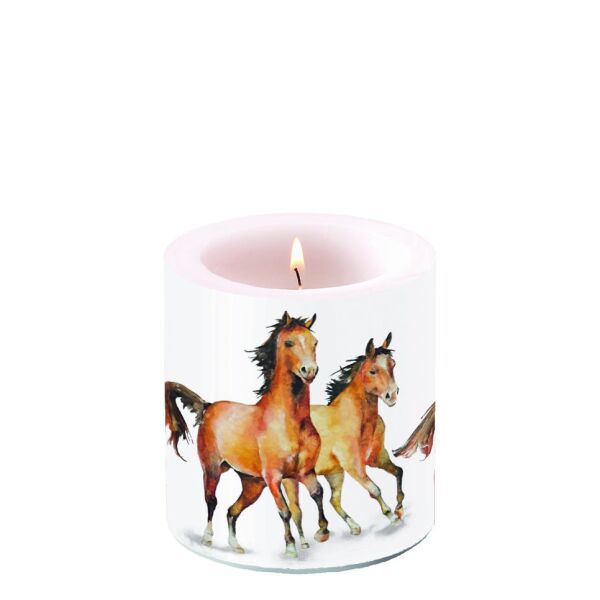 Kerze klein Wild horses -- Wildpferde
