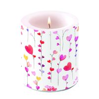 A Kerze medium Hearts garlands Herzen an Girlanden...