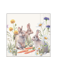 Ostern Servietten 25x25 cm Carrot treat Hasen
