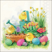 Ostern Servietten 33x33 cm Curious chicks Küken im...