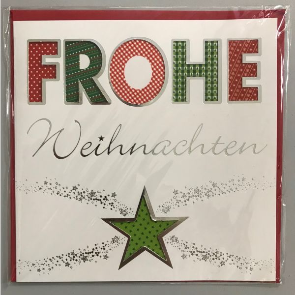 Weihnachten - quadratische Glückwunschkarte mit Briefumschlag - Beautiful Colours - Frohe Weihnachten