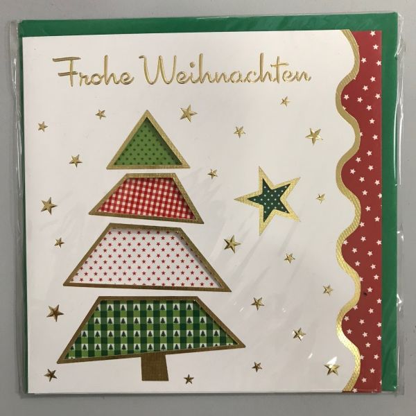 Weihnachten - Glückwunschkarte mit Briefumschlag - Beautiful Colours - Baum - Frohe Weihnachten