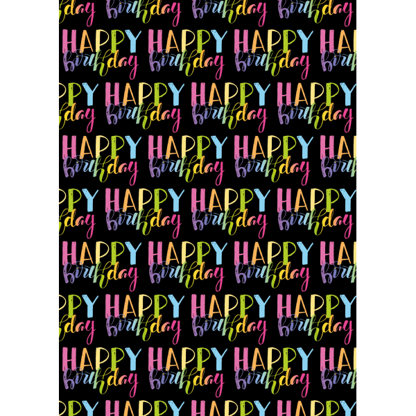 Geschenkpapier – Röllchen - 70x150 cm - Happy Birthday Schriftzug