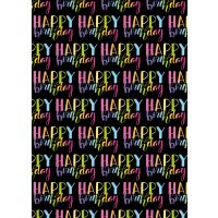 Geschenkpapier – Röllchen - 70x150 cm - Happy...
