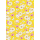 Geschenkpapier Röllchen 70x150 cm Blumen gelber Untergrund