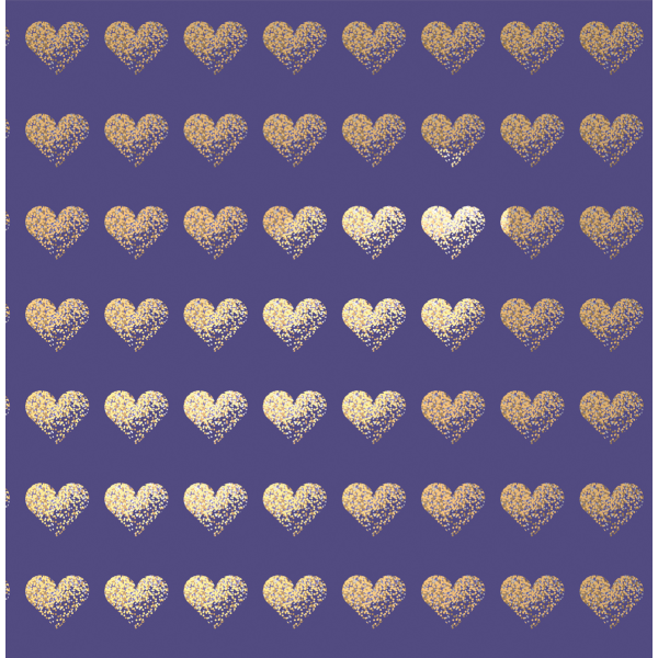 Geschenkpapier – Röllchen - 70x150 cm - goldene Herzen