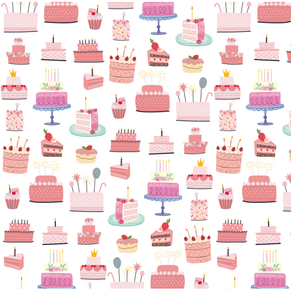 Geschenkpapier – Röllchen - 70x150 cm - Kuchen