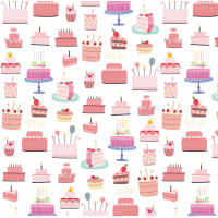 Geschenkpapier – Röllchen - 70x150 cm - Kuchen