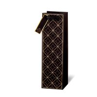 Geschenktasche - Flasche 36x10,5x10 cm - Black Art