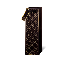 Geschenktasche - Flasche 36x10,5x10 cm - Black Art