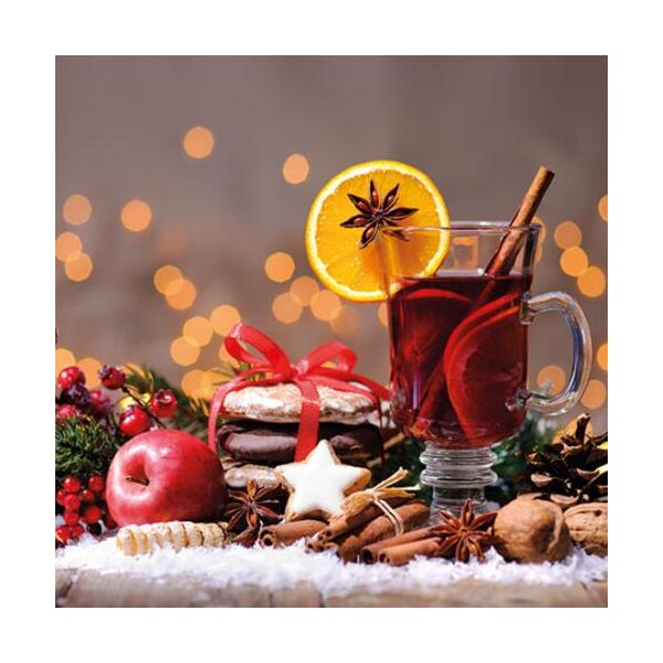 Weihnachten Cocktail Servietten 25 x 25 cm 3-lagig 20 Servietten Glühwein