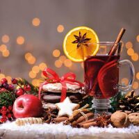 Weihnachten Cocktail Servietten 25 x 25 cm 3-lagig 20...