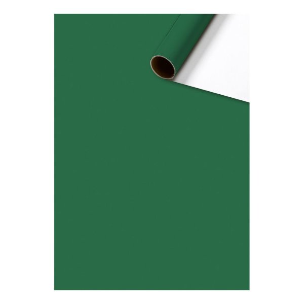 Geschenkpapier - Röllchen - 70cm x 10m - Grün - Kurzrolle - Uni Plain - Verbraucherrolle