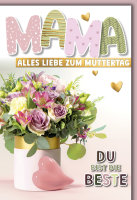 Muttertag - Karte mit Umschlag - Blumenbouquet
