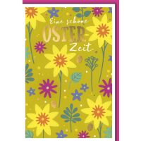 Ostern Karte mit Umschlag Narzissen bunt