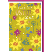 Ostern Karte mit Umschlag Narzissen bunt