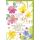 Ostern Karte mit Umschlag bunte Blumen