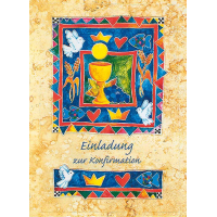 Konfirmation Einladungskarten Symbole mit Briefumschlag