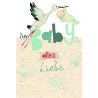 Geburt Junge Freudiges Ereignis Green Line Laser Art...