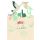 Geburt Junge Freudiges Ereignis Green Line Laser Art Karte mit Umschlag Storch bringt Baby