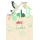 Geburt Junge Freudiges Ereignis Green Line Laser Art Karte mit Umschlag Storch bringt Baby